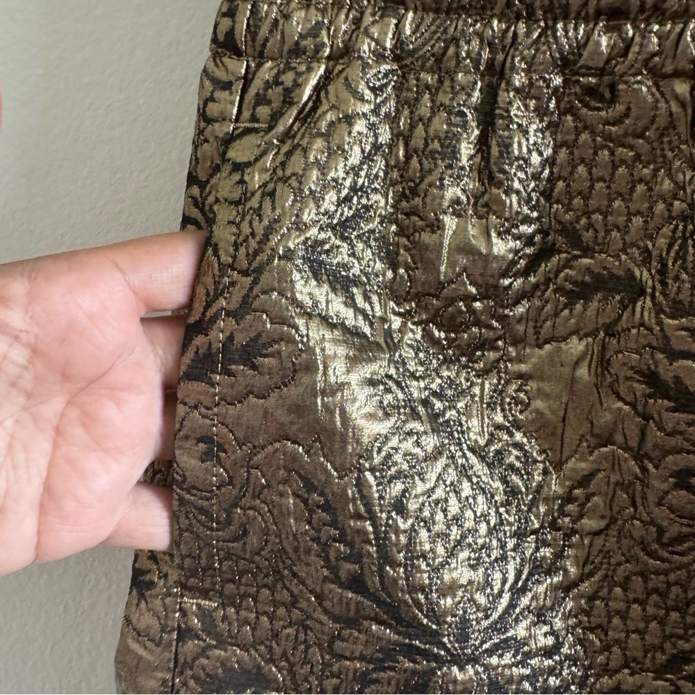 Zadig & Voltaire Metallic Gold Mini Skirt size 38 - Picture 8 of 9